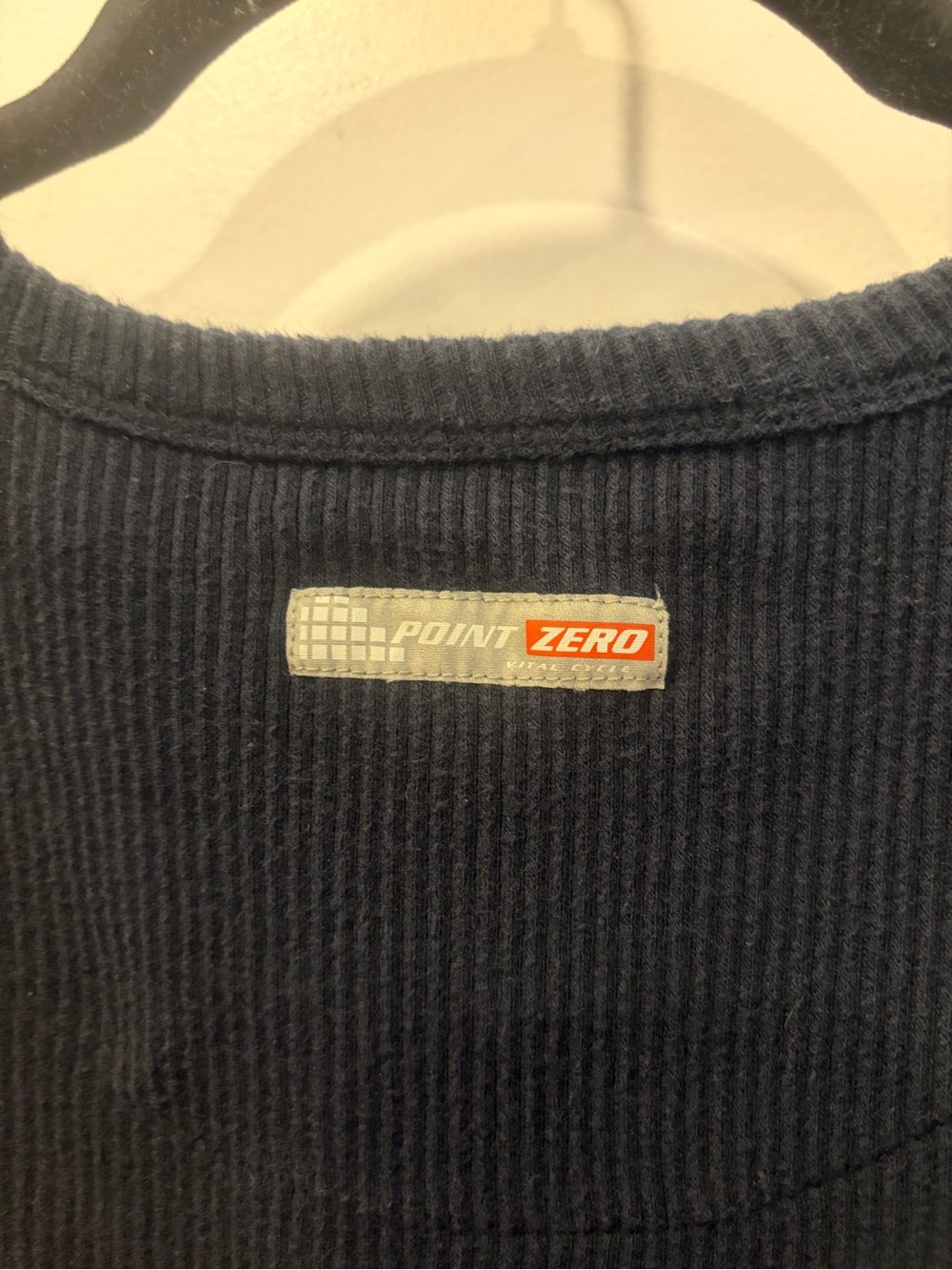 Y2K Point Zero navy Ribbed Tank Top - Picture 6 of 11